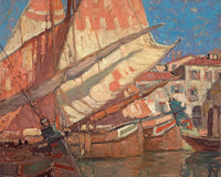 Harbor Of Golden Sails By Edgar Payne1 Fine Art Print