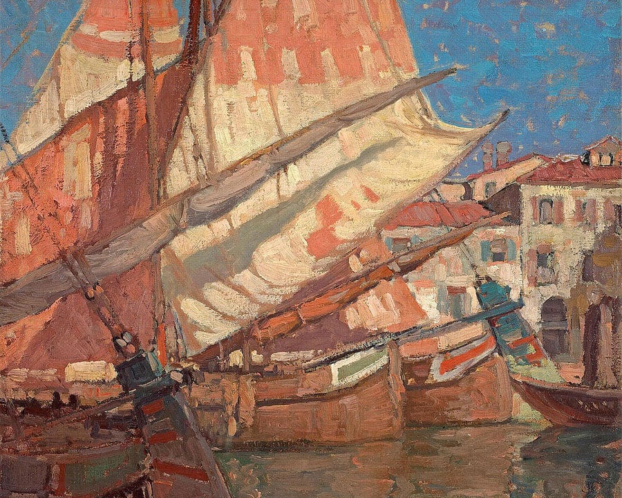 Harbor Of Golden Sails By Edgar Payne1 Fine Art Print