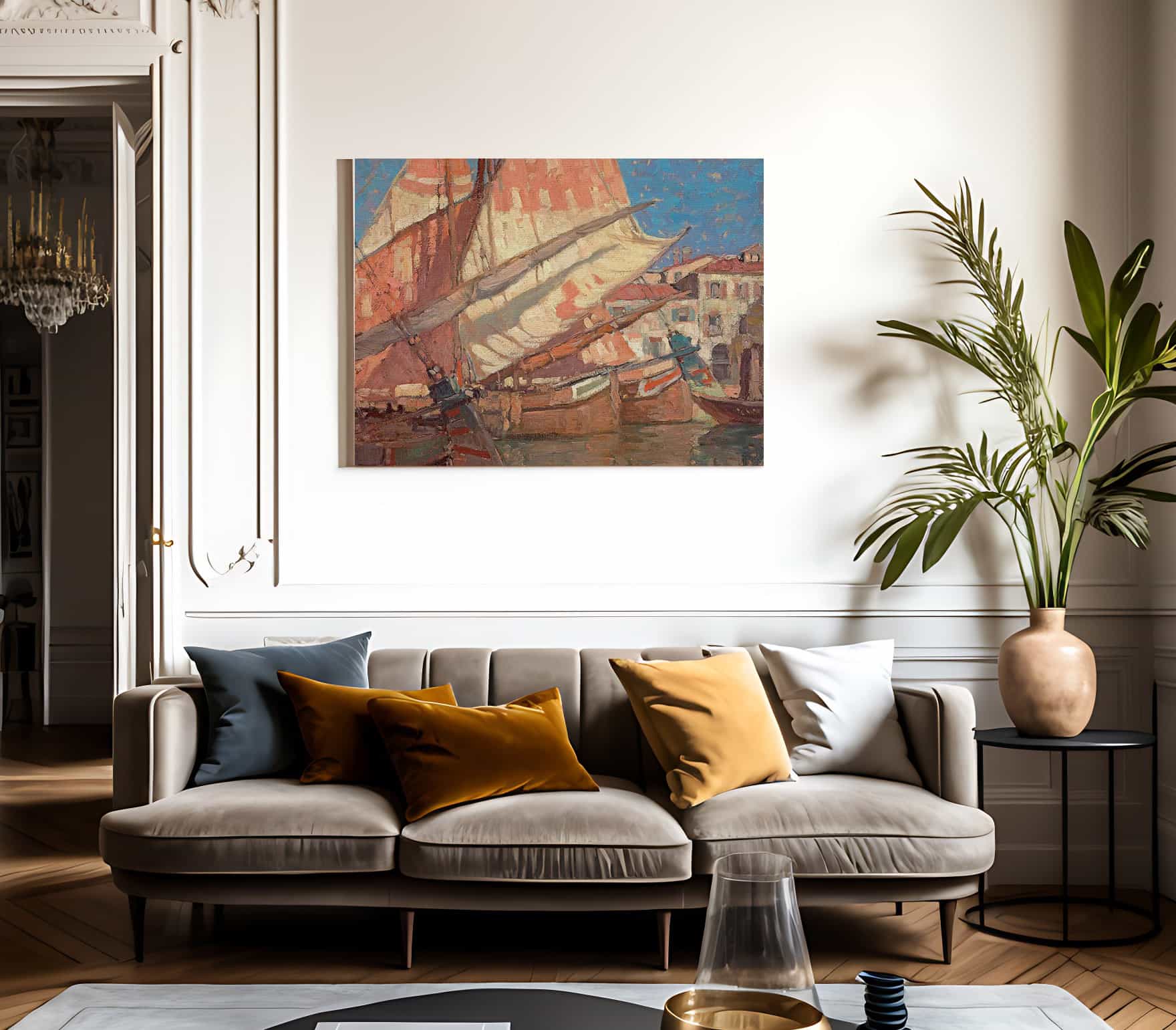 Harbor Of Golden Sails By Edgar Payne1 Fine Art Print