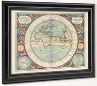 Harmonia Macrocosmica Plate 13 Hemisphere Of The Old World 1660 By Andreas Cellarius Fine Art Print