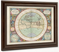 Harmonia Macrocosmica Plate 13 Hemisphere Of The Old World 1660 By Andreas Cellarius Fine Art Print