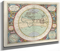 Harmonia Macrocosmica Plate 13 Hemisphere Of The Old World 1660 By Andreas Cellarius Fine Art Print