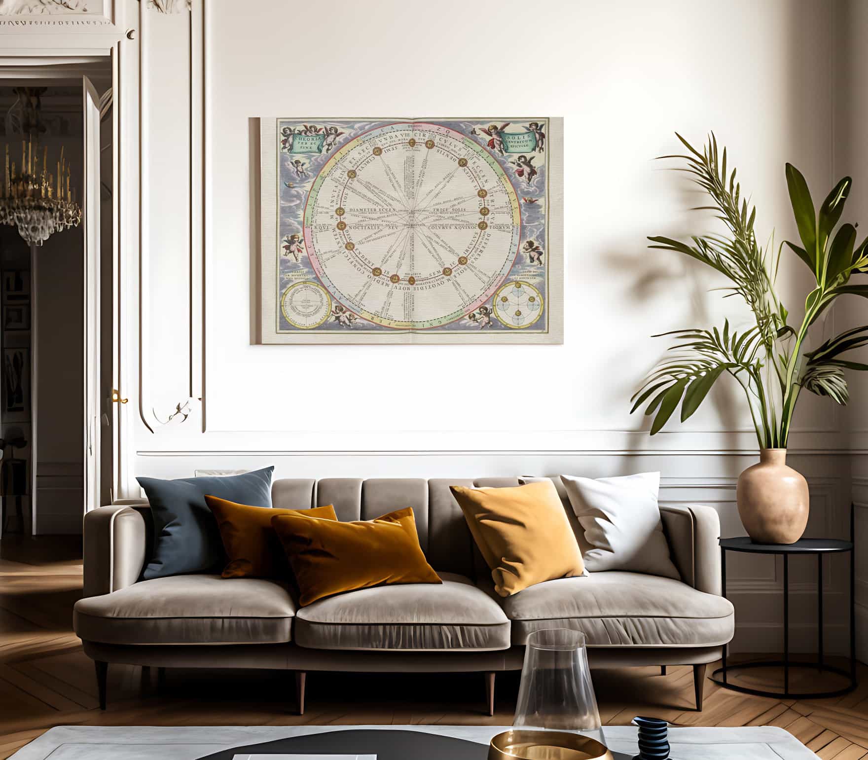 Harmonia Macrocosmica Plate 16 Sun In Eccentric Orbit 1660 By Andreas Cellarius Fine Art Print