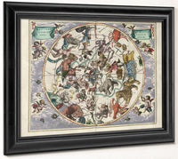 Harmonia Macrocosmica Plate 24 Northern Stellar Hemisphere 1660 By Andreas Cellarius Fine Art Print