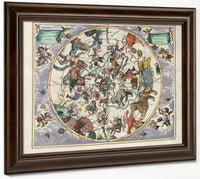Harmonia Macrocosmica Plate 24 Northern Stellar Hemisphere 1660 By Andreas Cellarius Fine Art Print