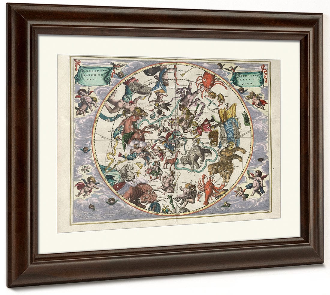 Harmonia Macrocosmica Plate 24 Northern Stellar Hemisphere 1660 By Andreas Cellarius Fine Art Print