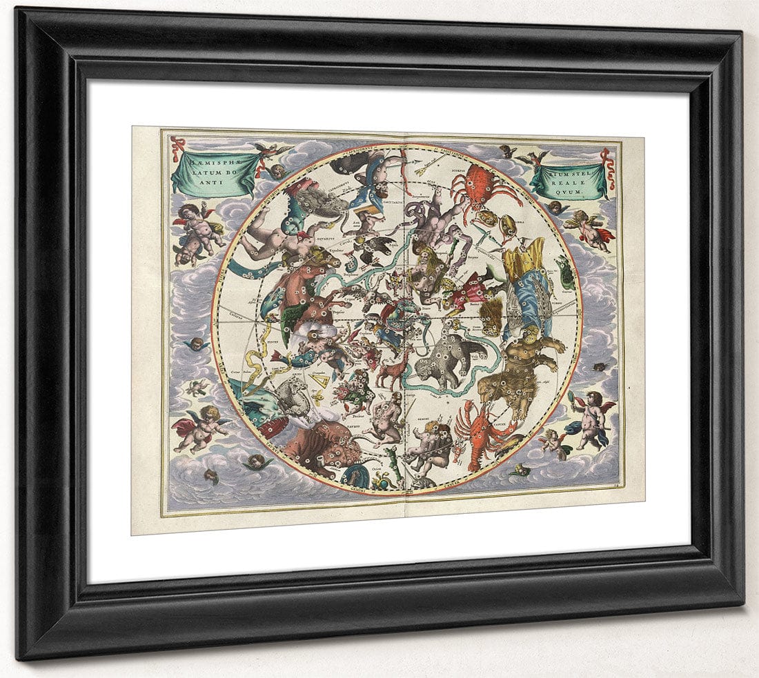 Harmonia Macrocosmica Plate 24 Northern Stellar Hemisphere 1660 By Andreas Cellarius Fine Art Print