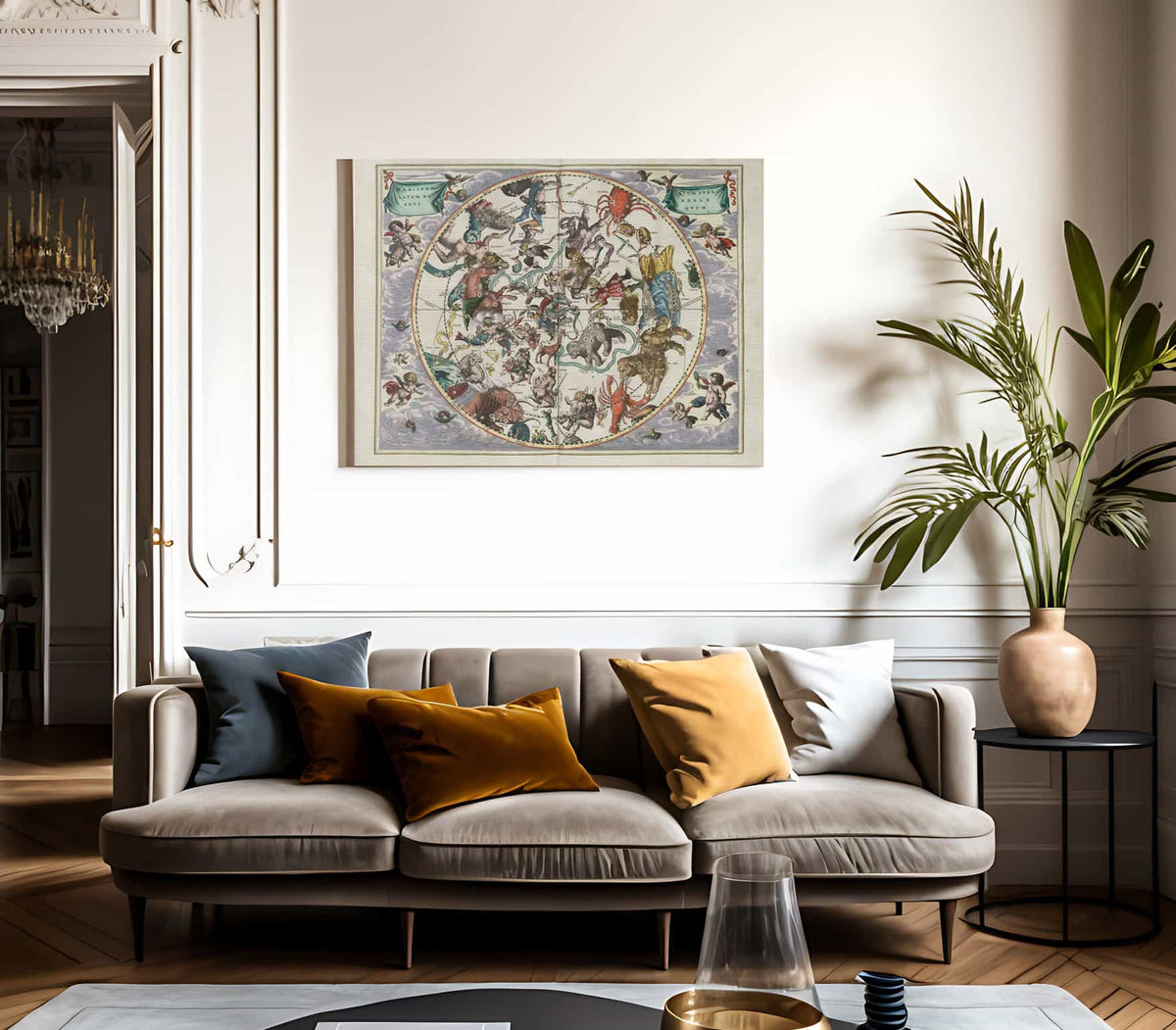 Harmonia Macrocosmica Plate 24 Northern Stellar Hemisphere 1660 By Andreas Cellarius Fine Art Print