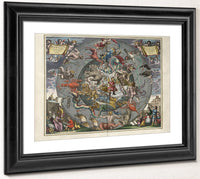 Harmonia Macrocosmica Plate 25 Celestial And Terrestrial Hemispheres 1660 By Andreas Cellarius Fine Art Print