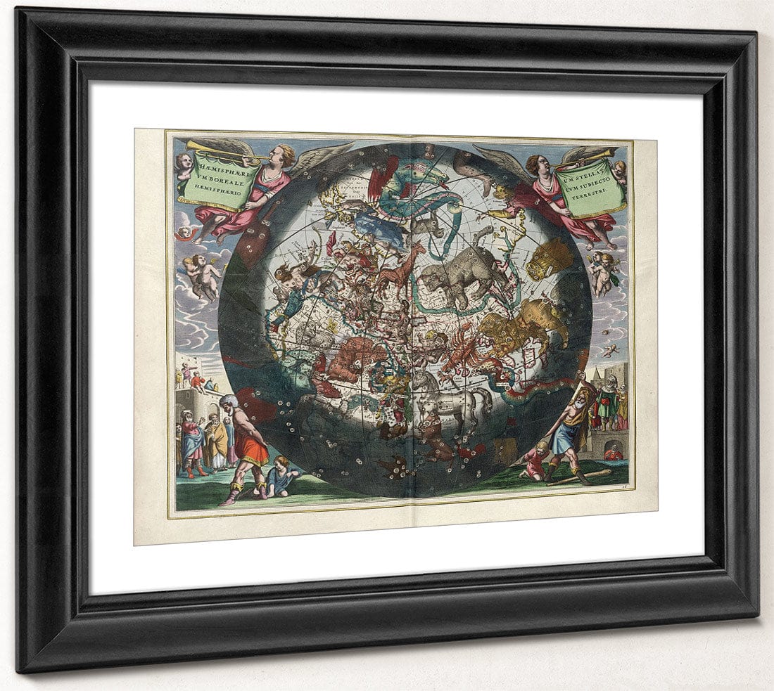 Harmonia Macrocosmica Plate 26 Northern Stellar Hemisphere 1660 By Andreas Cellarius Fine Art Print