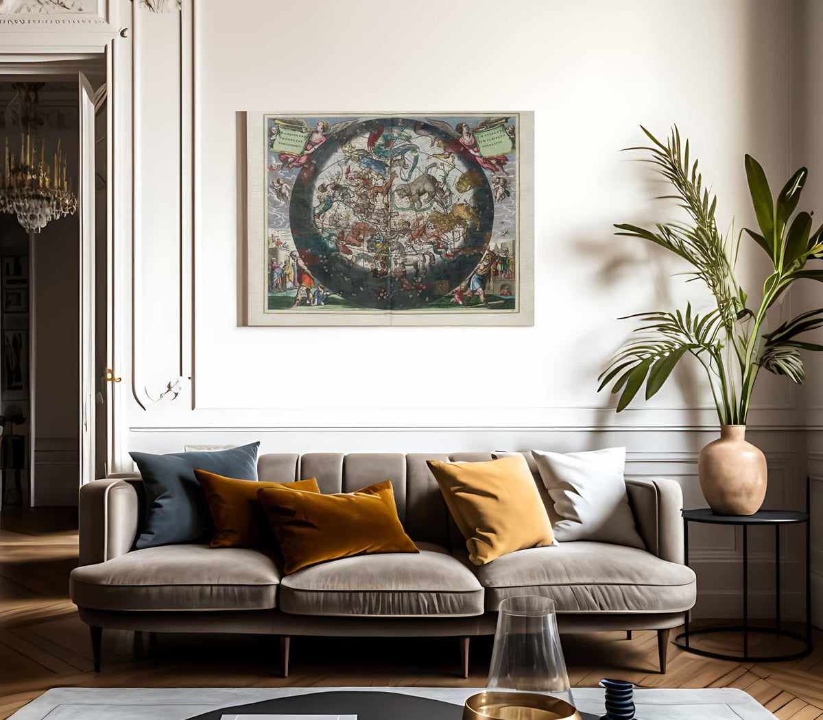 Harmonia Macrocosmica Plate 26 Northern Stellar Hemisphere 1660 By Andreas Cellarius Fine Art Print