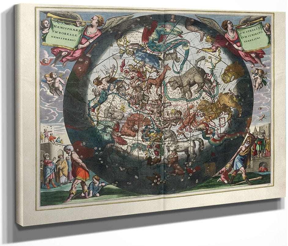 Harmonia Macrocosmica Plate 26 Northern Stellar Hemisphere 1660 By Andreas Cellarius Fine Art Print