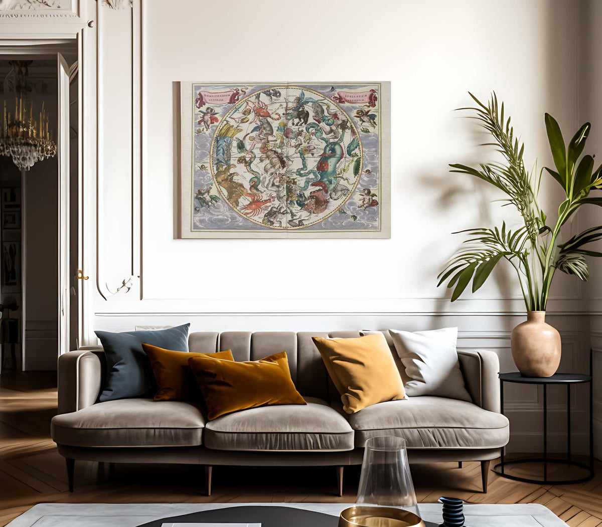 Harmonia Macrocosmica Plate 27 Southern Stellar Hemisphere 1660 By Andreas Cellarius Fine Art Print