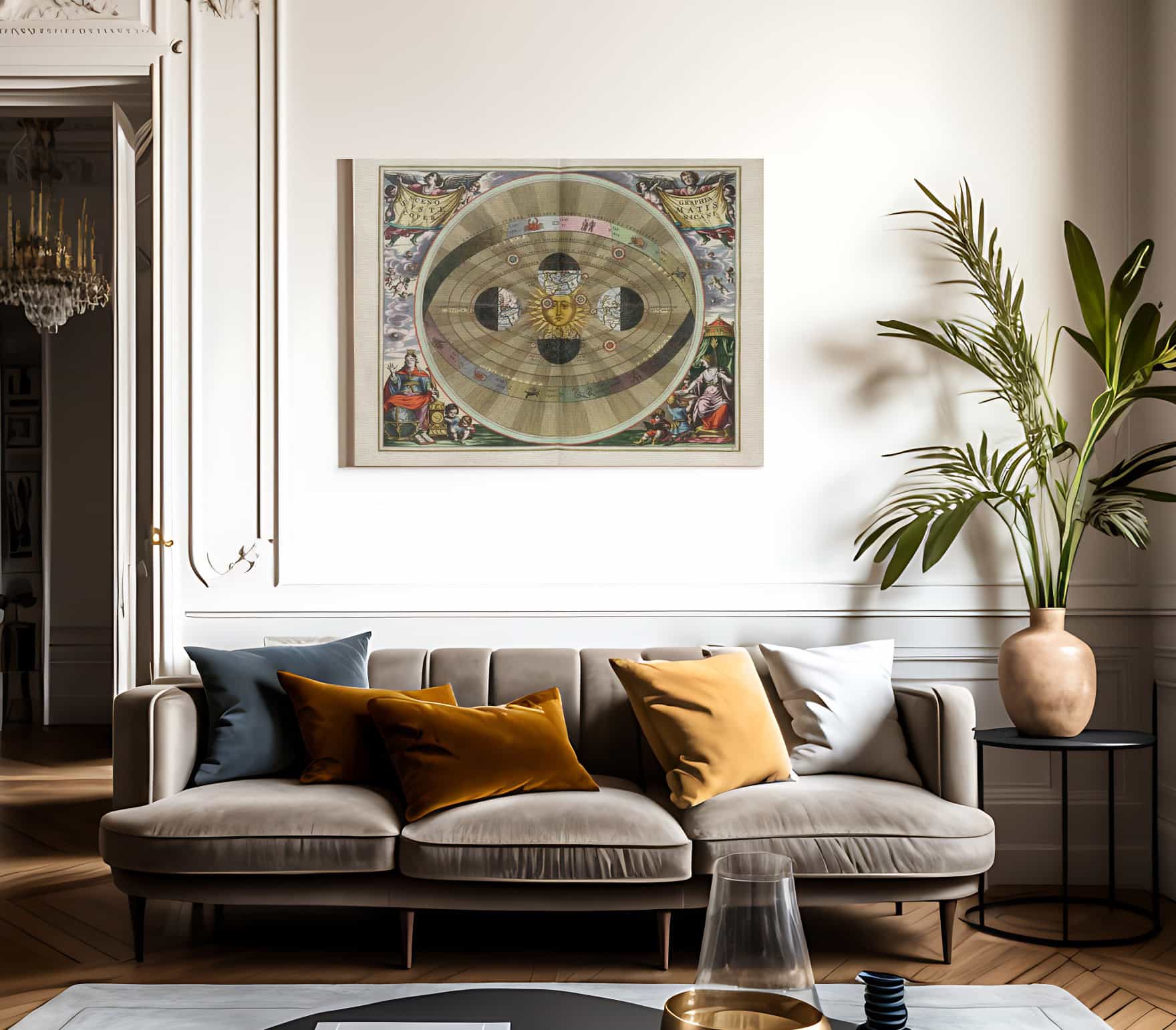 Harmonia Macrocosmica Plate Copy 4 1660 By Andreas Cellarius Fine Art Print