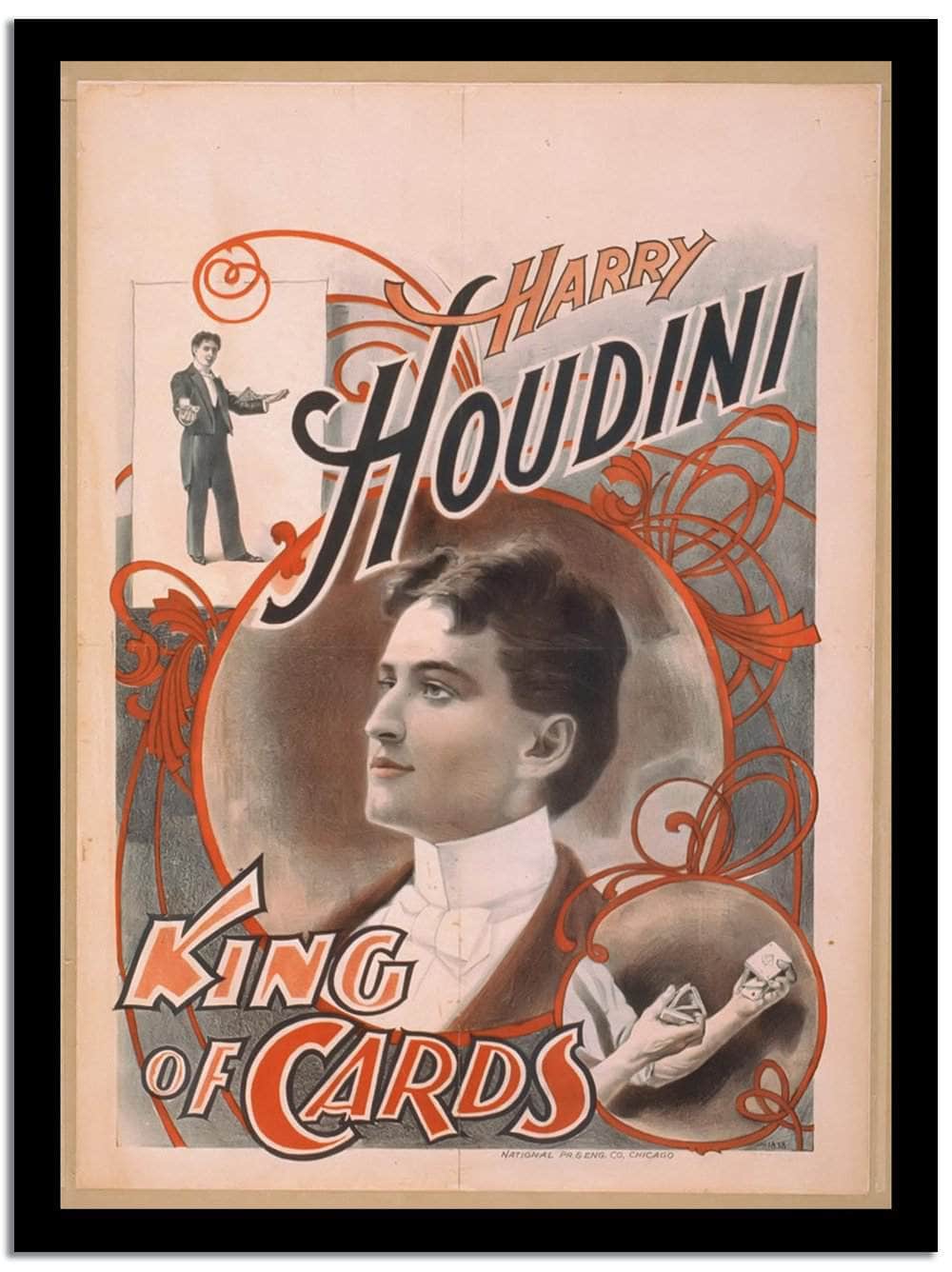 Harry King Of Cards  Vintage Circus Poster Fine Art Print