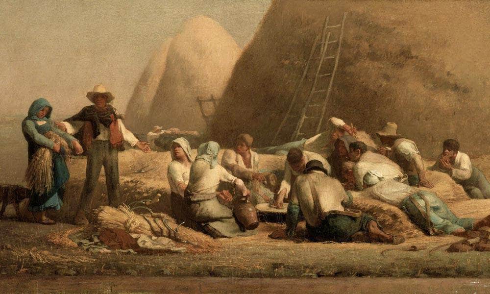 Harvesters Resting (Ruth And Boaz) By Jean Francois Millet Fine Art Print