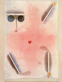 Has Head Hand Foot And Heart 1930 S4 (214) By Paul Klee Fine Art Print