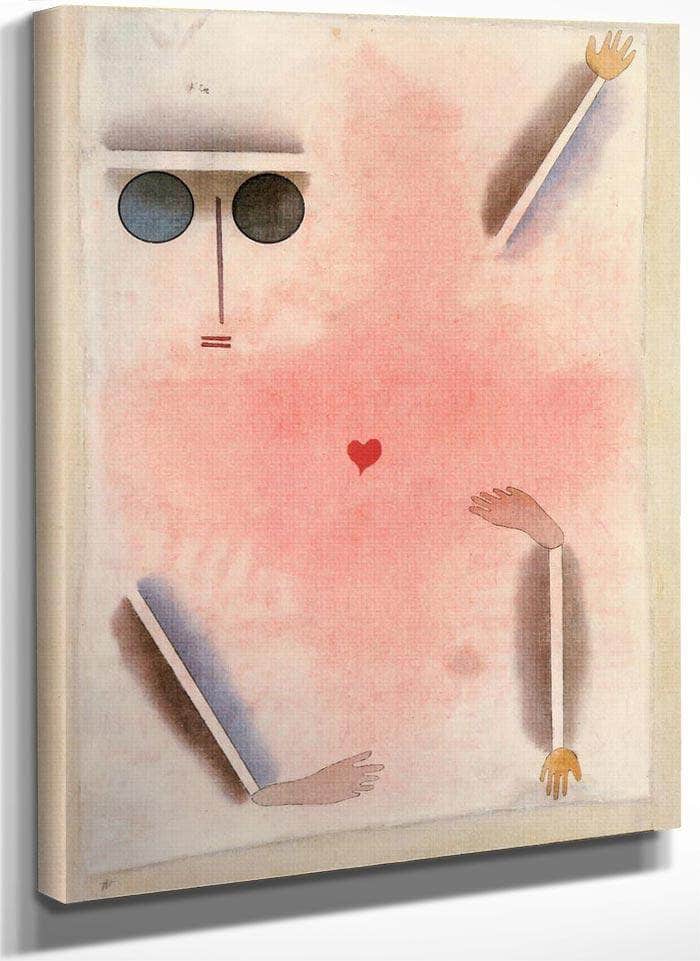 Has Head Hand Foot And Heart 1930 S4 (214) By Paul Klee Fine Art Print