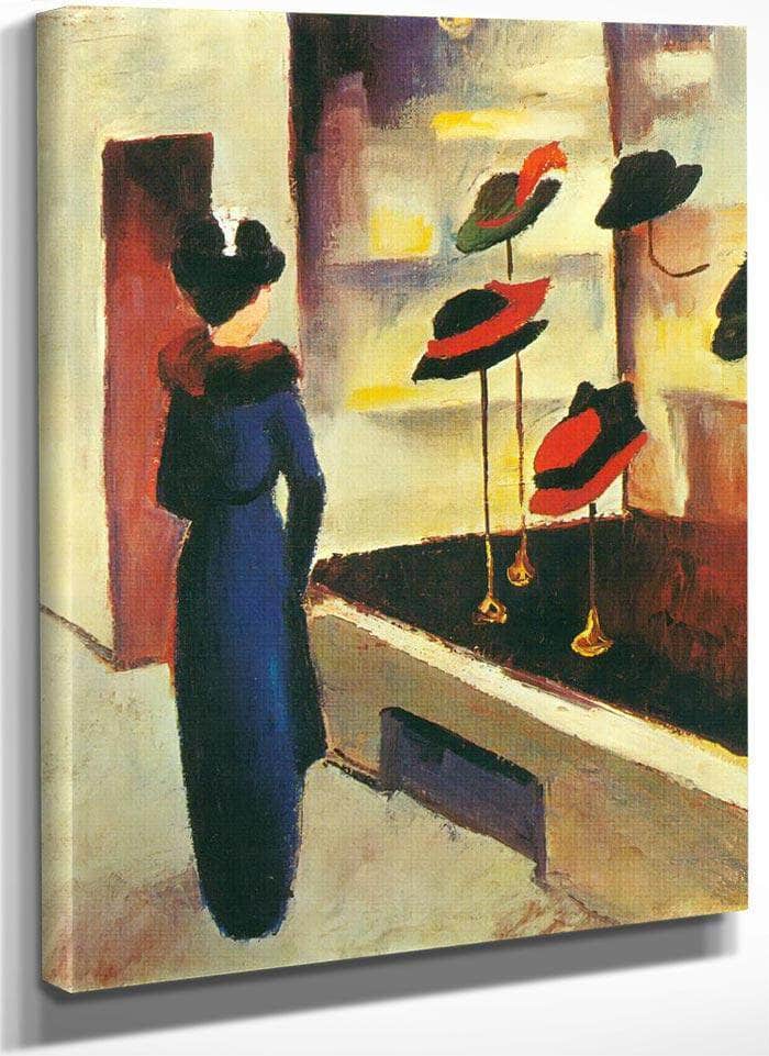 Hat Shop By August Macke Fine Art Print