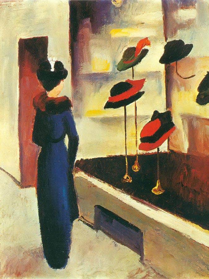 Hat Shop By August Macke Fine Art Print