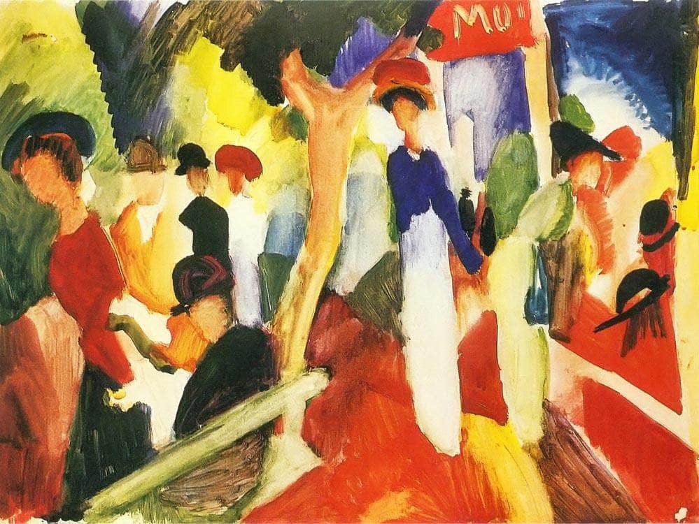 Hat Shop On The Promenade By August Macke Fine Art Print