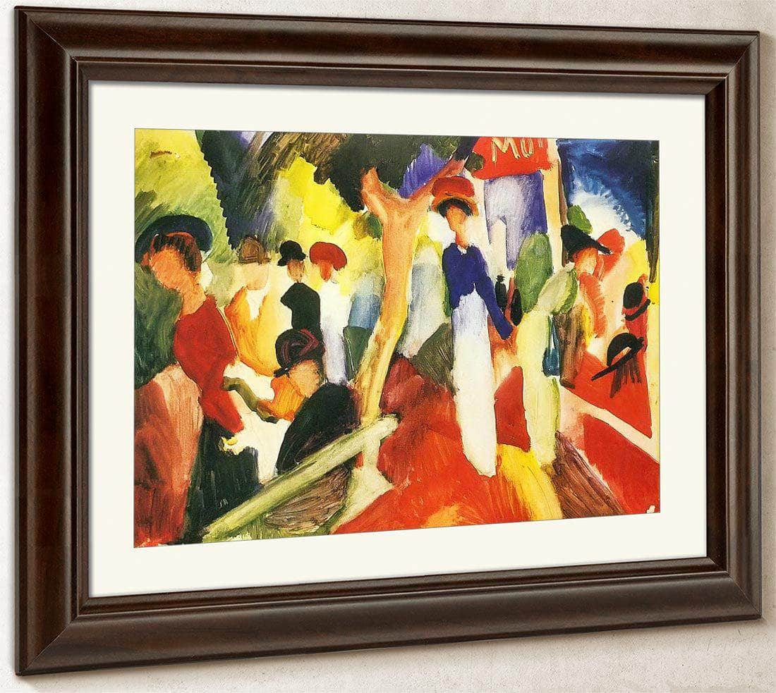 Hat Shop On The Promenade By August Macke Fine Art Print