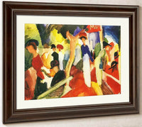 Hat Shop On The Promenade By August Macke Fine Art Print