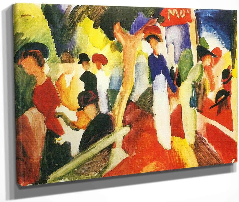Hat Shop On The Promenade By August Macke Fine Art Print