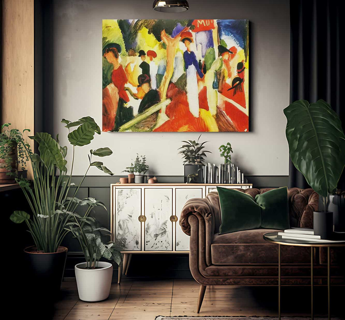 Hat Shop On The Promenade By August Macke Fine Art Print