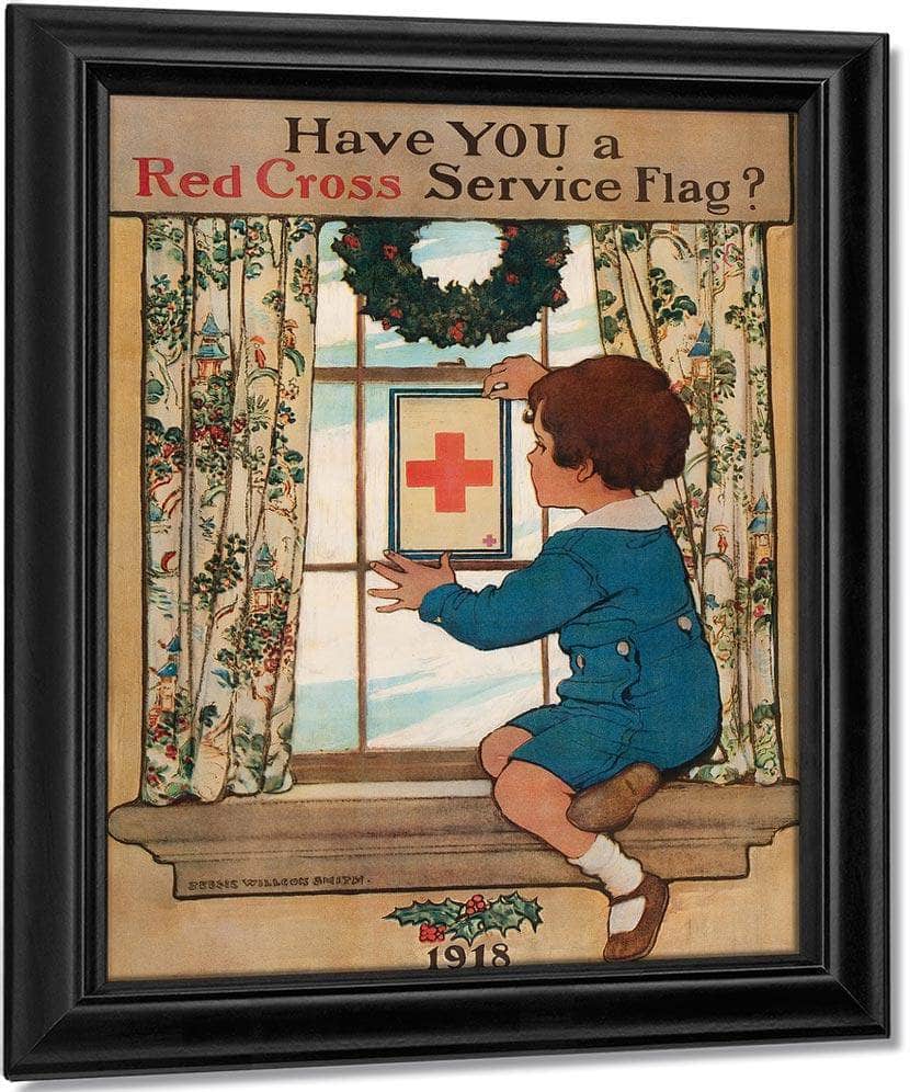 Have You A Red Cross Service Flag By Jessie Willcox Smith Fine Art Print