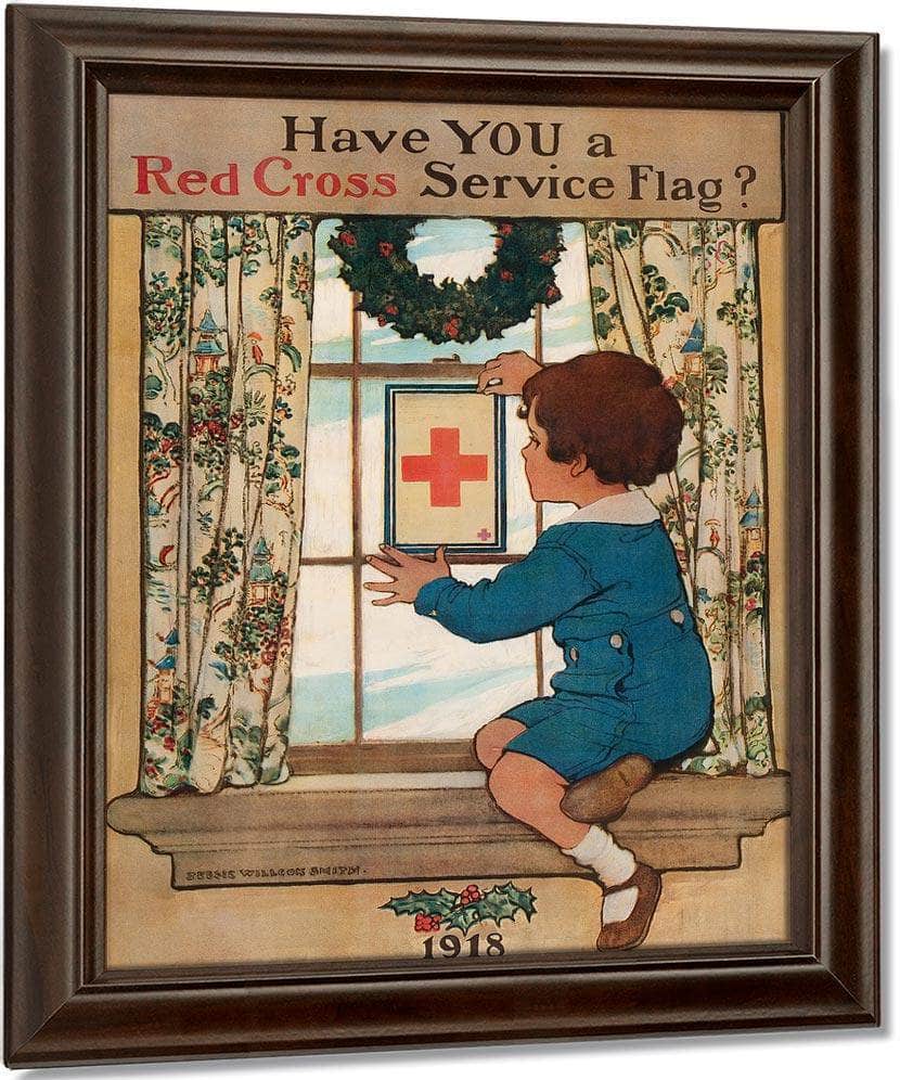 Have You A Red Cross Service Flag By Jessie Willcox Smith Fine Art Print