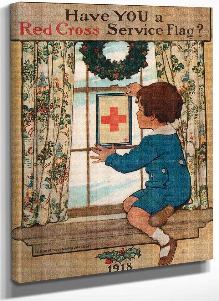 Have You A Red Cross Service Flag By Jessie Willcox Smith Fine Art Print