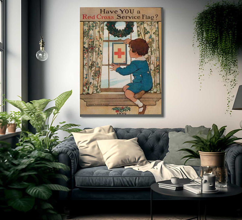 Have You A Red Cross Service Flag By Jessie Willcox Smith Fine Art Print