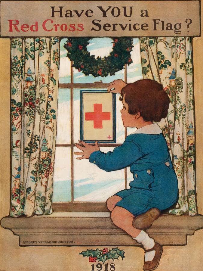 Have You A Red Cross Service Flag By Jessie Willcox Smith Fine Art Print