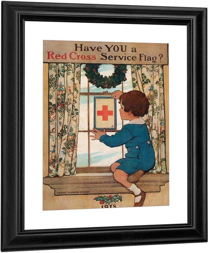 Have You A Red Cross Service Flag By Jessie Willcox Smith Fine Art Print