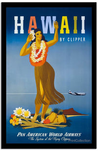 Hawaii  Vintage Posterb Fine Art Print