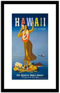 Hawaii  Vintage Posterb Fine Art Print