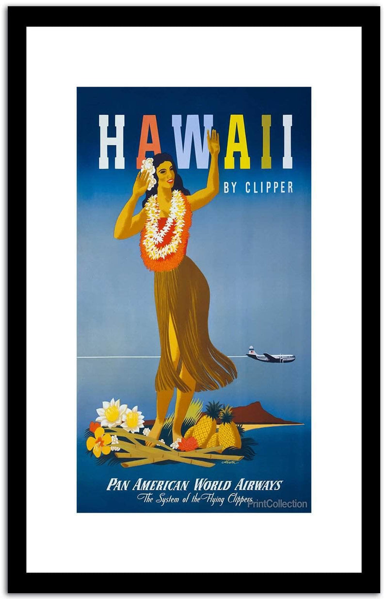 Hawaii  Vintage Posterb Fine Art Print
