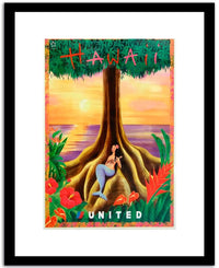 Hawaii  Vintage Posterc Fine Art Print