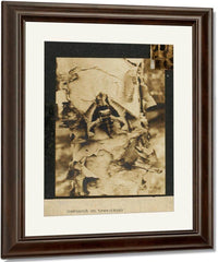 Hawkmoth On Tree Trunk, Study Folder For Book Concealing Coloration In The Animal Kingdom By Abbott Handerson Thayer Fine Art Print