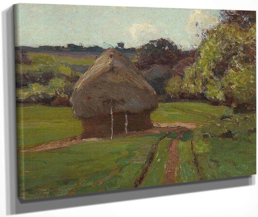 Haystacks By William Wendt Fine Art Print