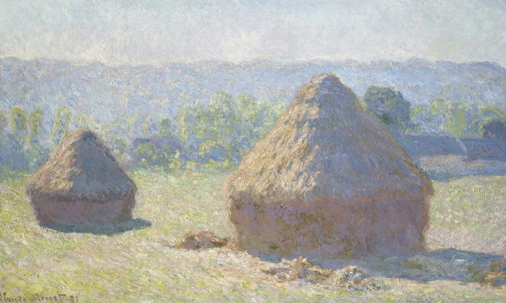 Haystacks, End Of Summer By Claude Monet Fine Art Print