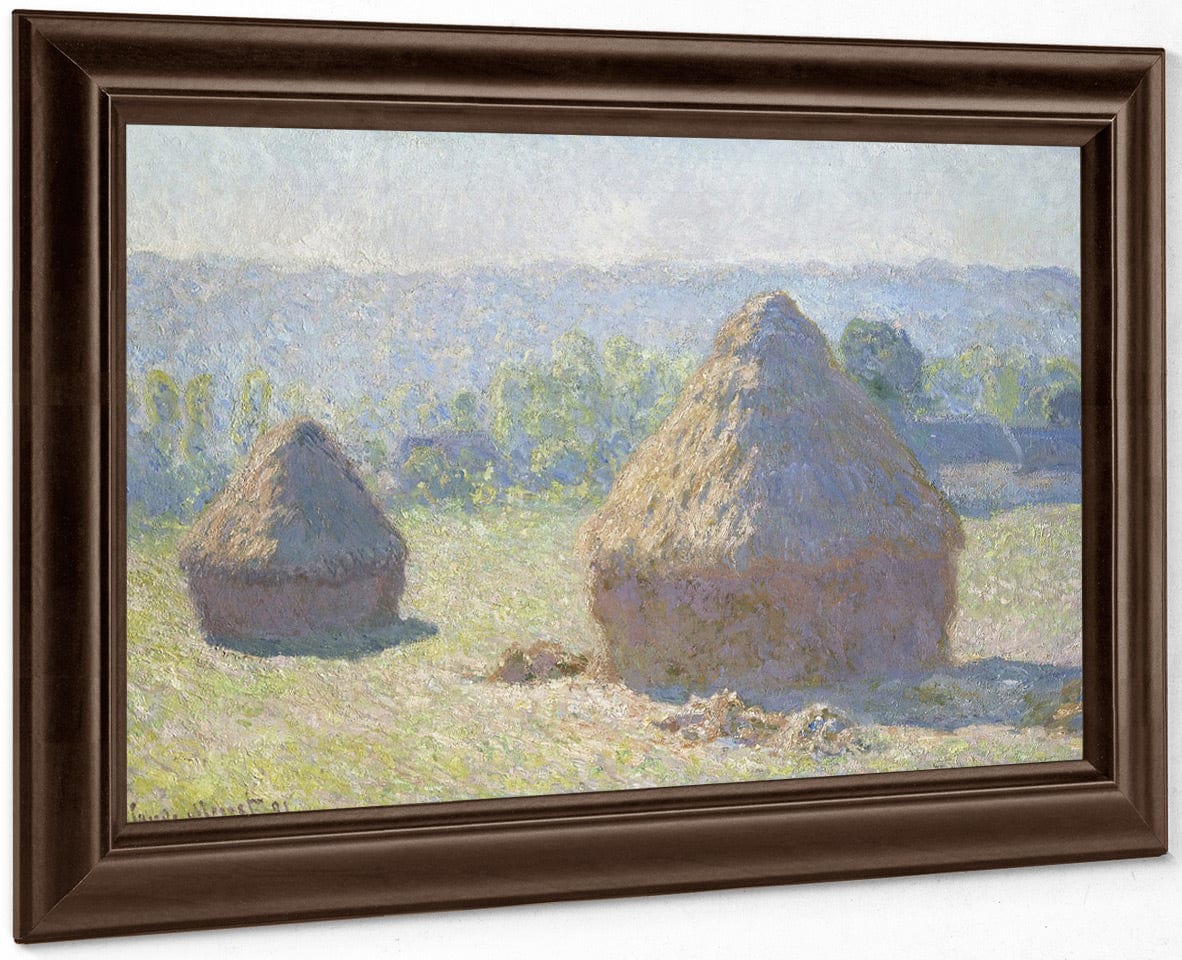 Haystacks, End Of Summer By Claude Monet Fine Art Print