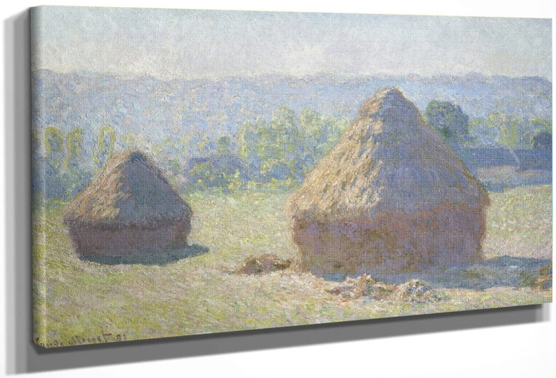 Haystacks, End Of Summer By Claude Monet Fine Art Print