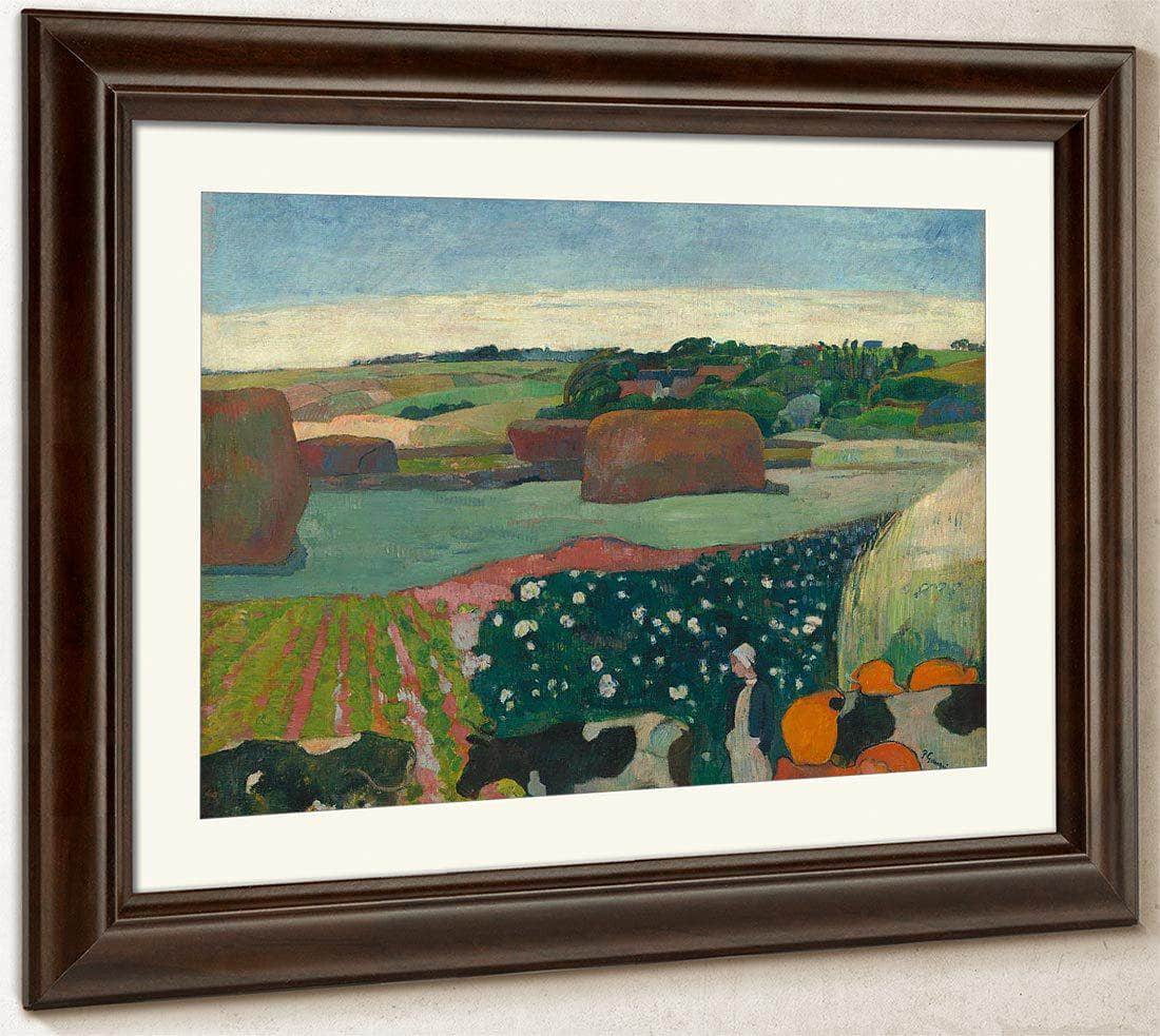 Haystacks In Brittany By Paul Gauguin Fine Art Print