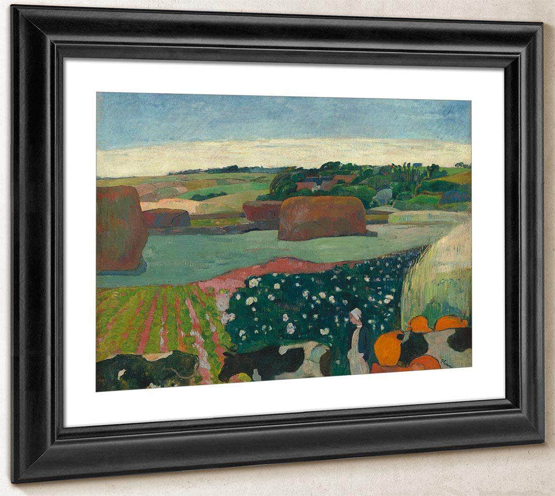 Haystacks In Brittany By Paul Gauguin Fine Art Print