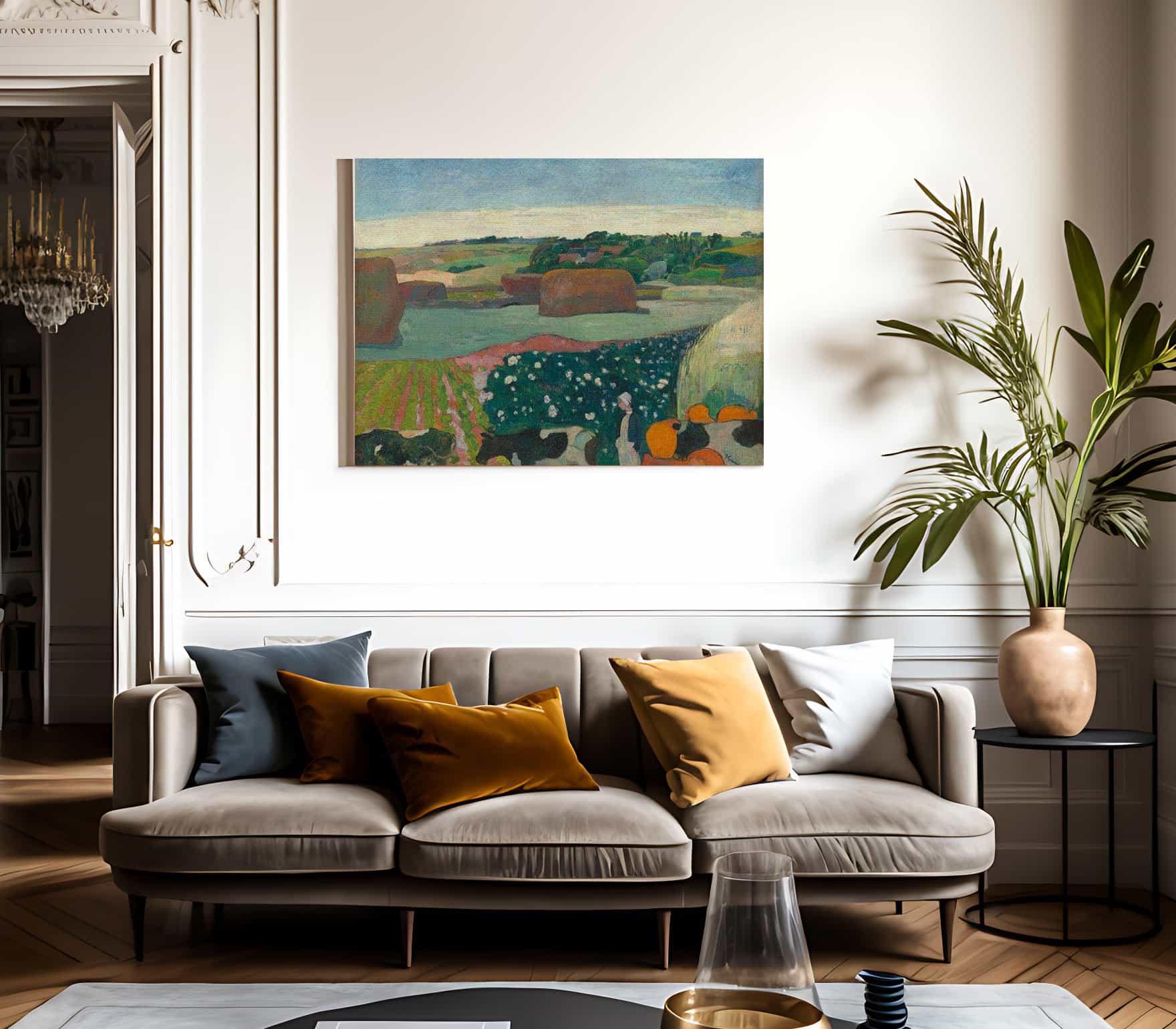 Haystacks In Brittany By Paul Gauguin Fine Art Print