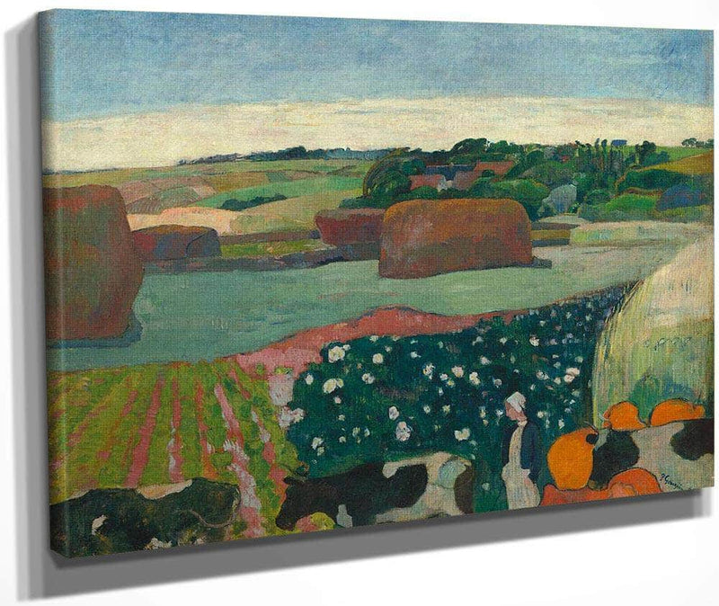 Haystacks In Brittany By Paul Gauguin Fine Art Print