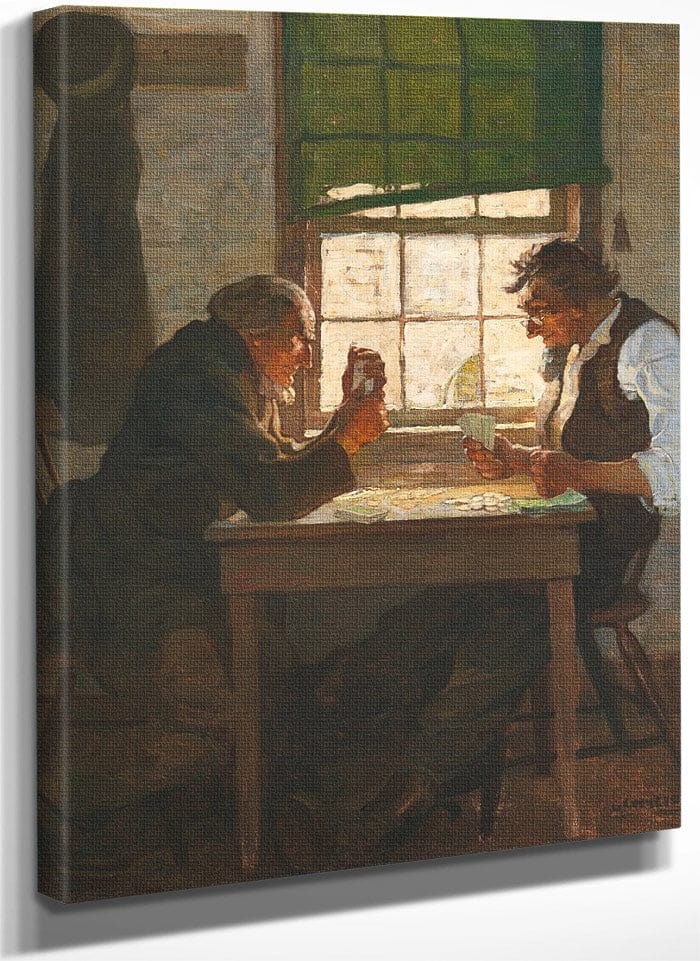 He Deacon And Parson Skeeters By In The Tail Of A Game Of Draw By NC Wyeth Fine Art Print