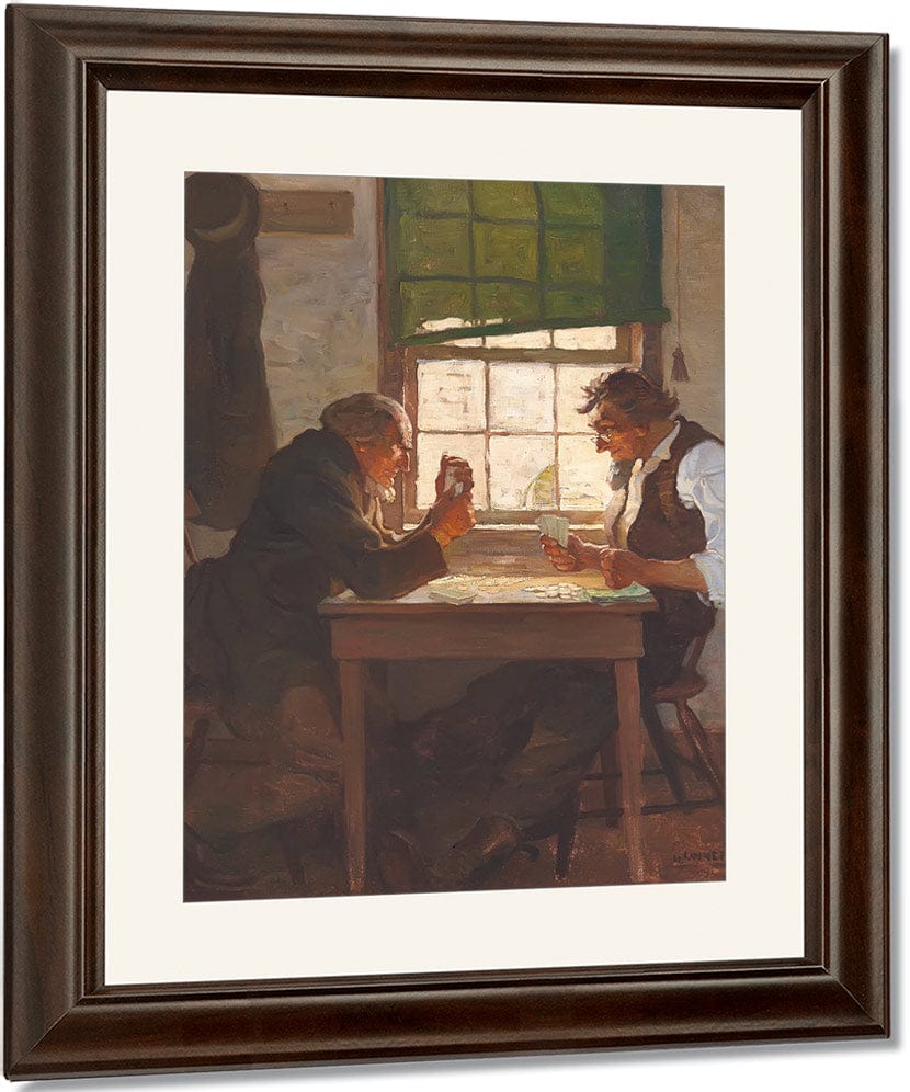 He Deacon And Parson Skeeters  By  In The Tail Of A Game Of Draw  By Set 1 Fine Art Print